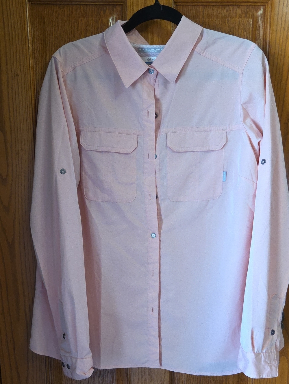 Columbia Light Pink Long-Sleeve Button-Down Shirt